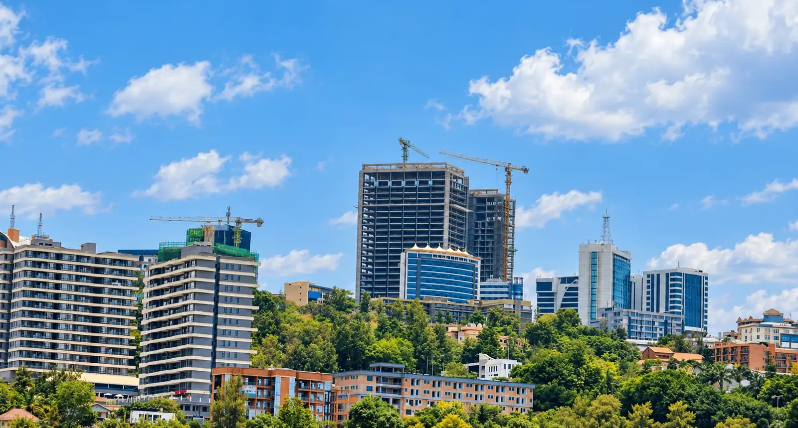 Kigali city centre skyline — Hauzz real estate and logistics in Rwanda